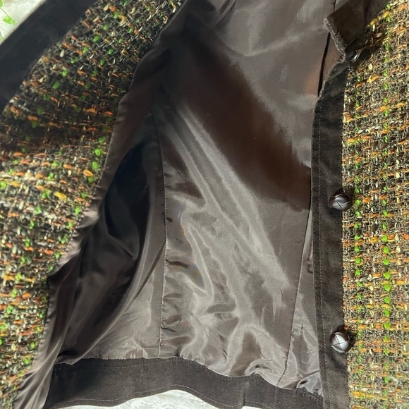 TALBOTS Jacket Women’s Sz‎ 10 Petite Brown Tweed Short Blazer - Picture 8 of 12